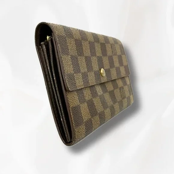 LOUIS VUITTON DAMIER PORTEFEIULLE SARAH LONG BIFOLD WALLET BROWN - Picture 4 of 7